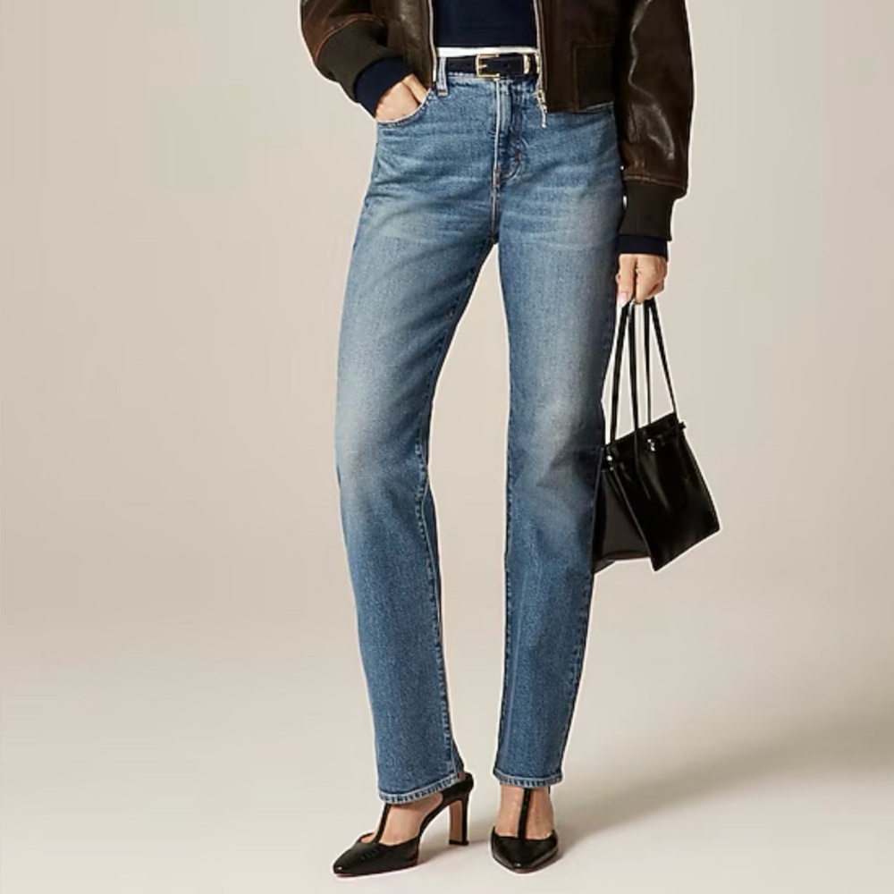 NWT JCrew Petite nipped straight jean in stretch
